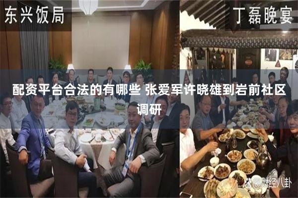 配资平台合法的有哪些 张爱军许晓雄到岩前社区调研