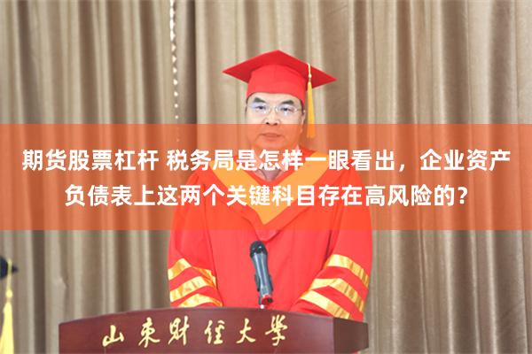 期货股票杠杆 税务局是怎样一眼看出，企业资产负债表上这两个关键科目存在高风险的？